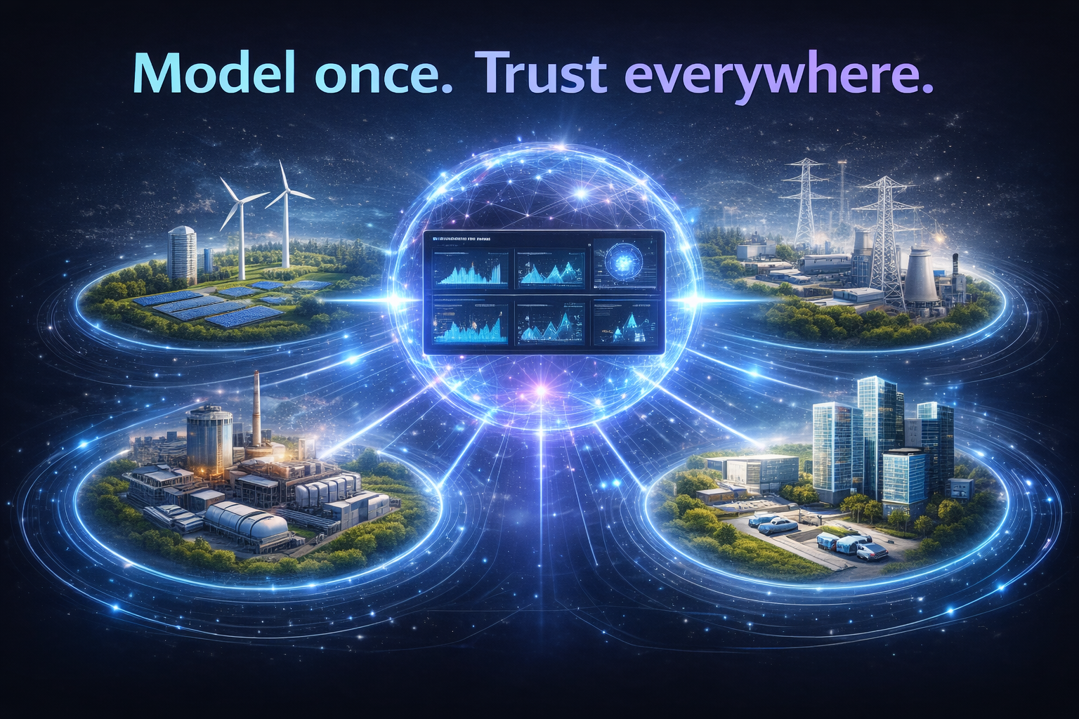 Model once trust everywhere energy ecosystem visual